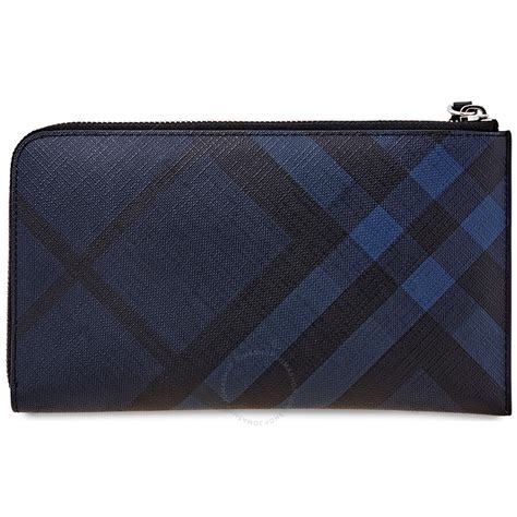 burberry london men's travel wallet black navy|Burberry London Check Travel Wallet in Navy/Black .